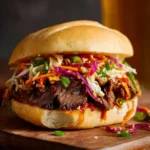 Korean Beef Sandwich with Spicy Slaw First Image
