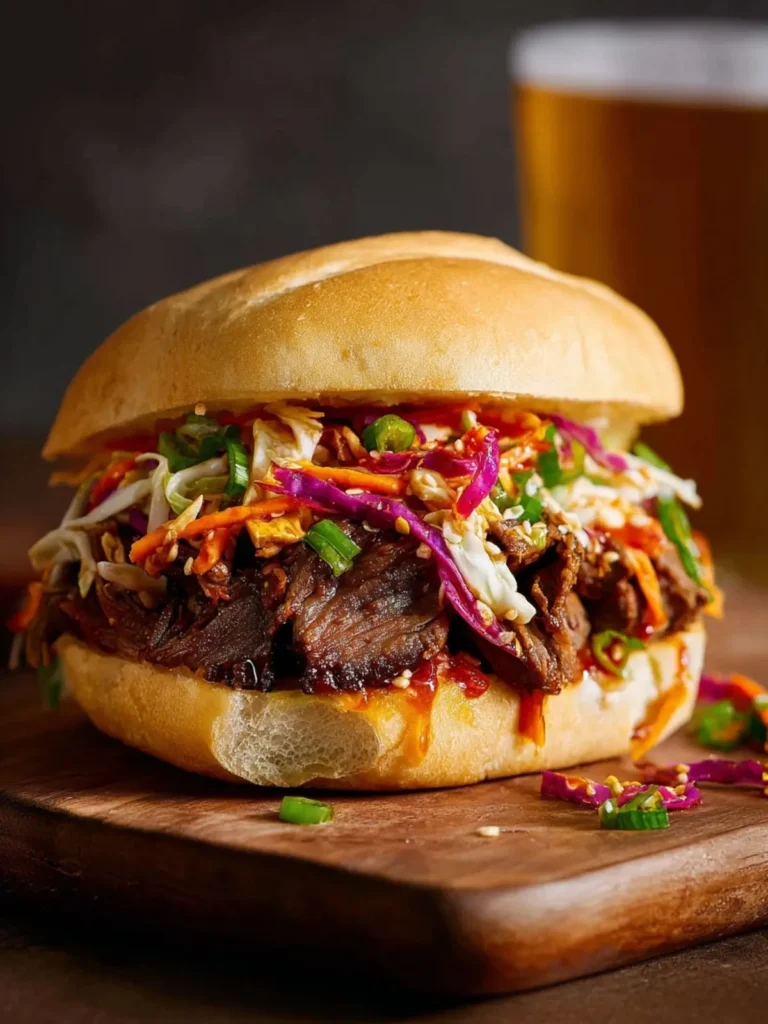 Korean Beef Sandwich with Spicy Slaw First Image