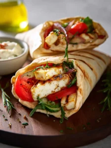 Mediterranean Grilled Halloumi Wraps First Image