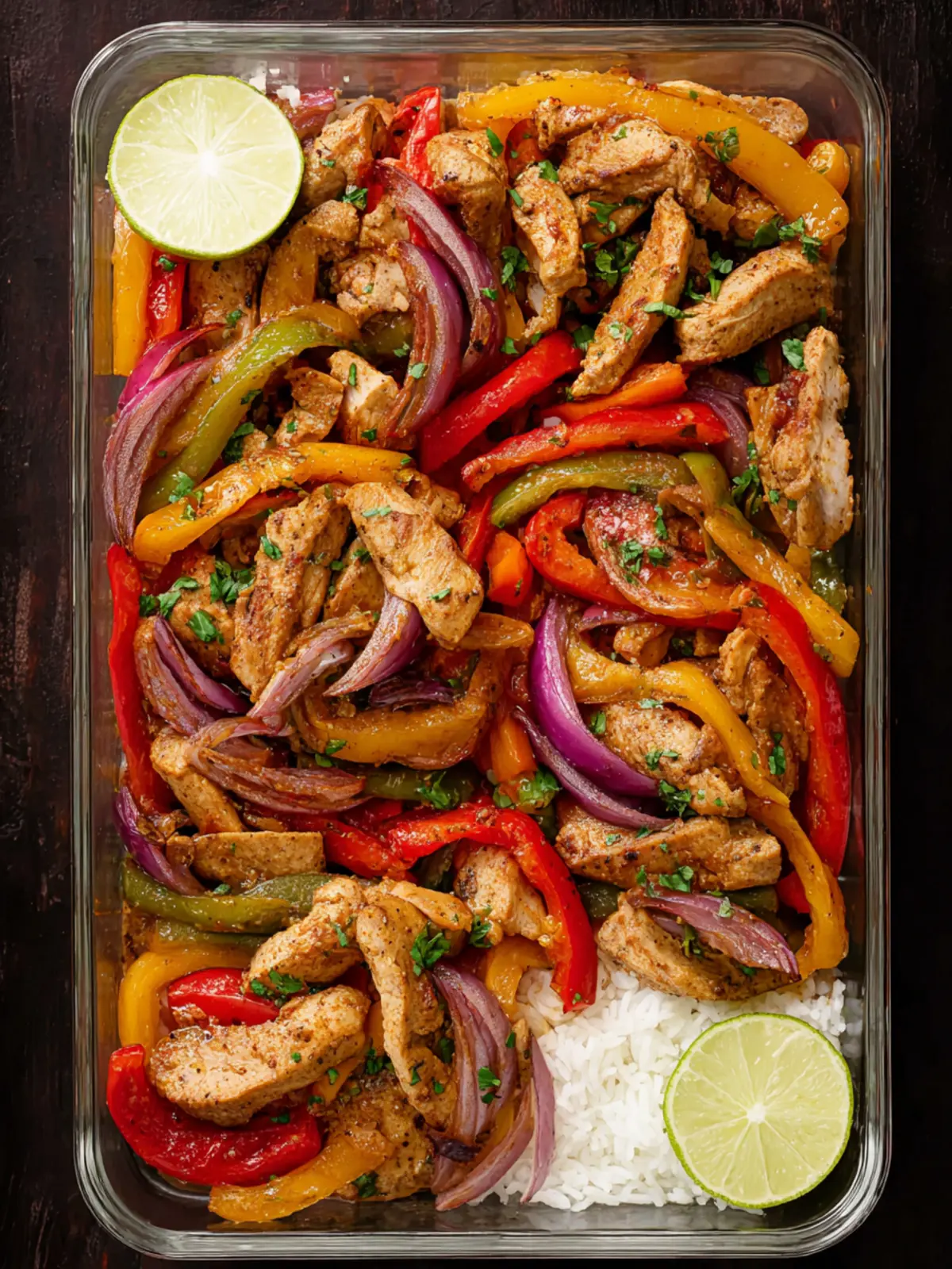 Sheet Pan Chicken Fajita Meal Prep First Image