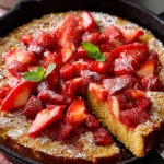 Strawberry Cornmeal Skillet Cake First Image